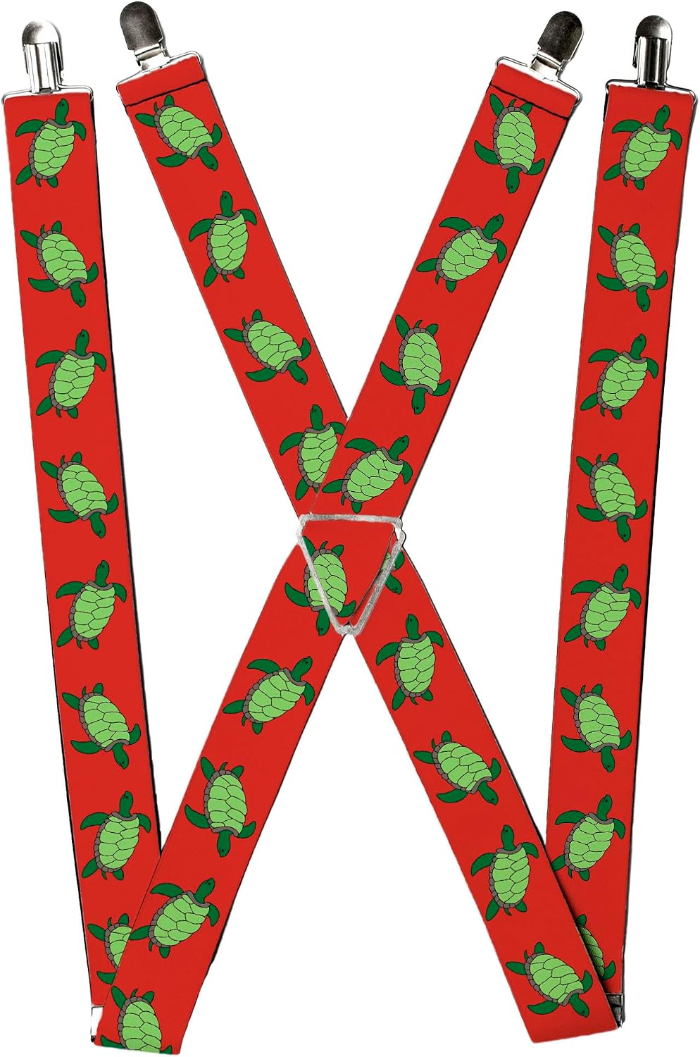 Buckle-Down Suspenders, Sea Turtles Red Green