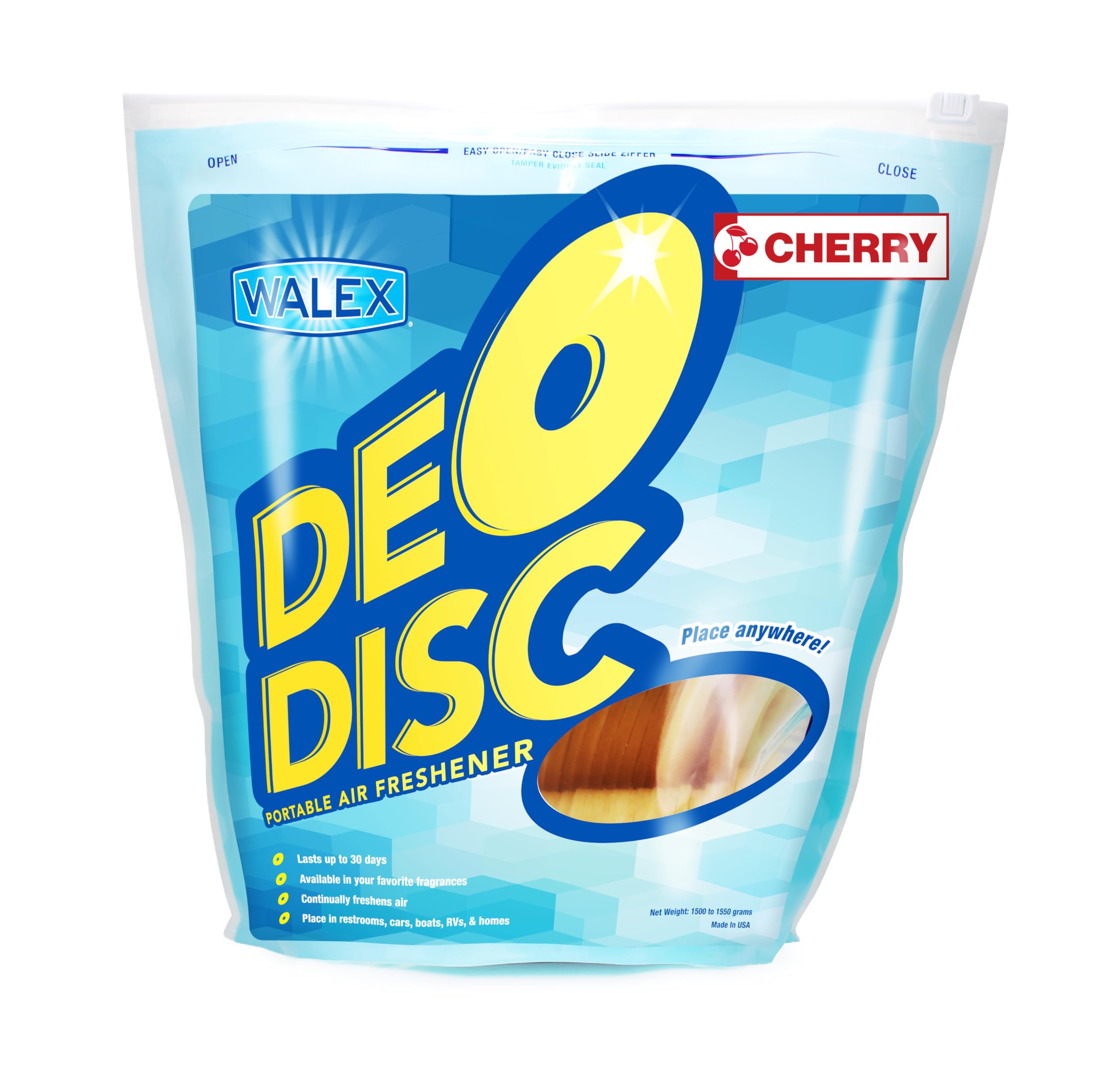 Walex Deo-Disc Commercial Air Freshener Disc - Cherry Scent, 100-Pack