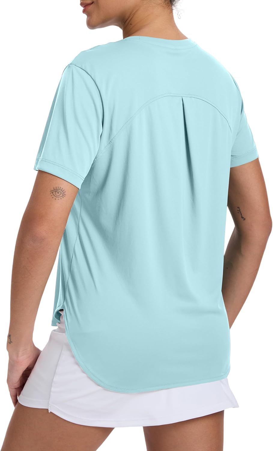 Women's Short Sleeve Workout Tops Athletic Shirts Sun Protection Shirts Quick Dry for Tennis Running UPF 50+