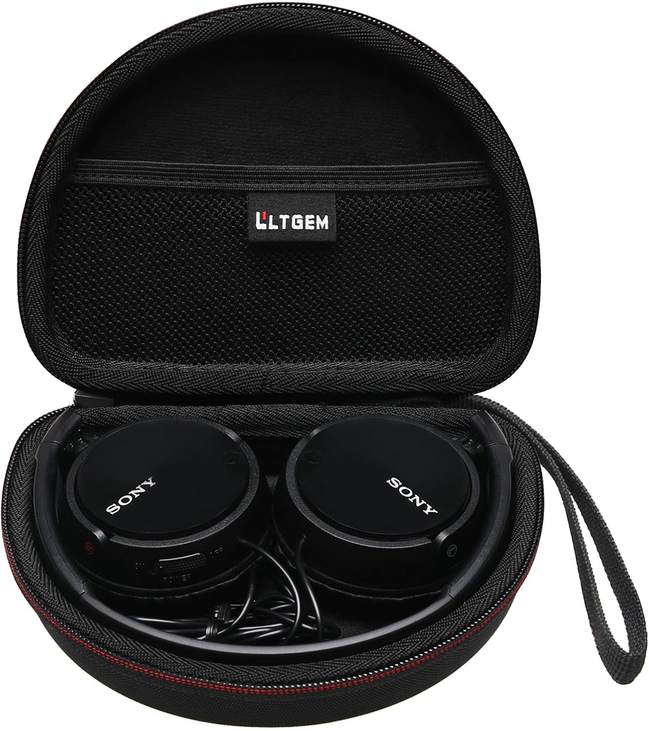 LTGEM Case Compatible with Sony MDR-ZX110 / MDRZX110AP / MDRZX110NC / MDR-ZX310AP ZX Series Wired On-Ear Headphones, Black(Case Only)