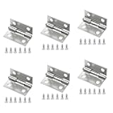 Piutouyar 6Pack Butt Hinge 1 Inch Mini 304 Stainless Steel Small Cabinet Folding Craft Hinges With Mounting Screws for Boxes Gate Drawer