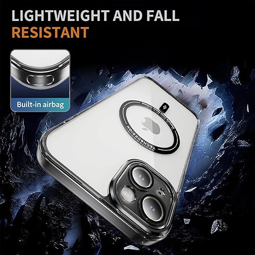 Miniatura 6 de Vatkyc Funda magnética para iPhone 15 Plus, con protector de pantalla de 10 pies, grado militar, probada contra caídas, compatible con MagSafe,