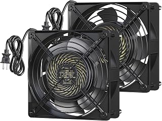 DEWENWILS 2-Pack 120mm Waterproof AC Exhaust Fans, 90CFM 18W 2850RPM, UL Listed for Refrigerators, PC Cases, Generators