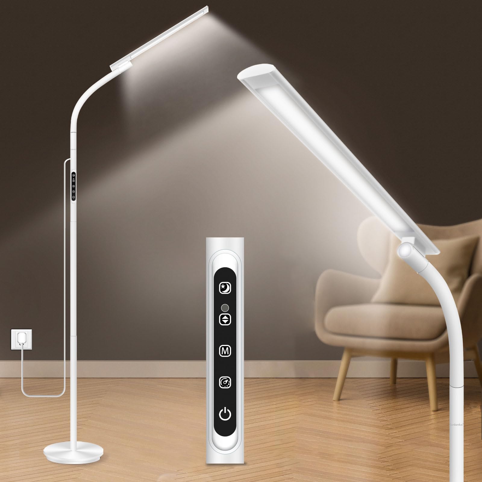 Voraiya Lichttherapielampe – 10000 Lux, UV-frei, 3 Farbtemperaturen, Timer, Für Winterblues