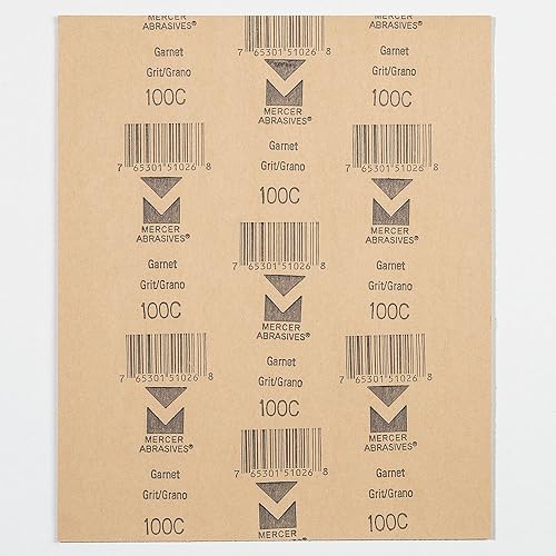 Miniatura 5 de Mercer Industries 205150A - Hojas de papel granate de 9 x 11, grano 150A (paquete de 100)