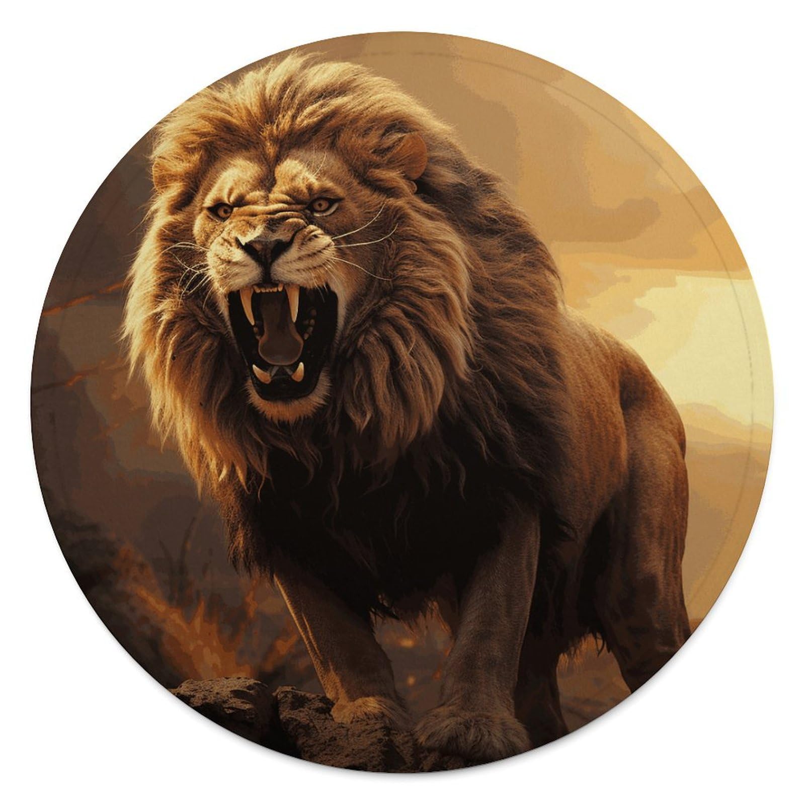 Couverture de plage ronde lion pour vos pique-niques et sessions bronzage stylées