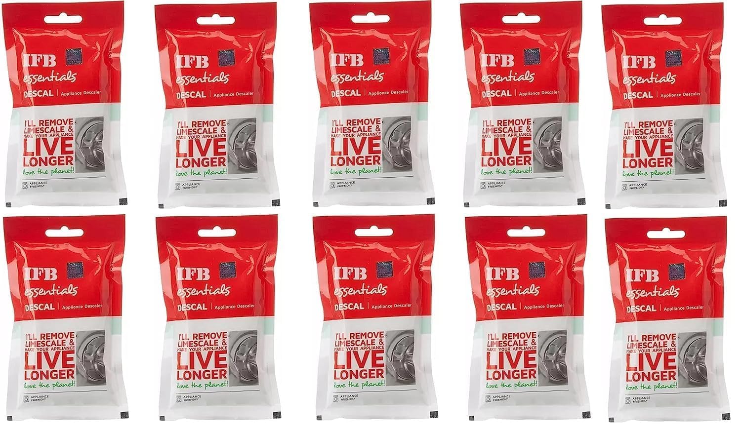 Descaling Powder For Washing Machine Drum Cleaner & Tub Cleaner, Washing Machine Cleaner Powder For All Front & Top Load Washing Machine Descaling Powder 100G (Pack Of 10)