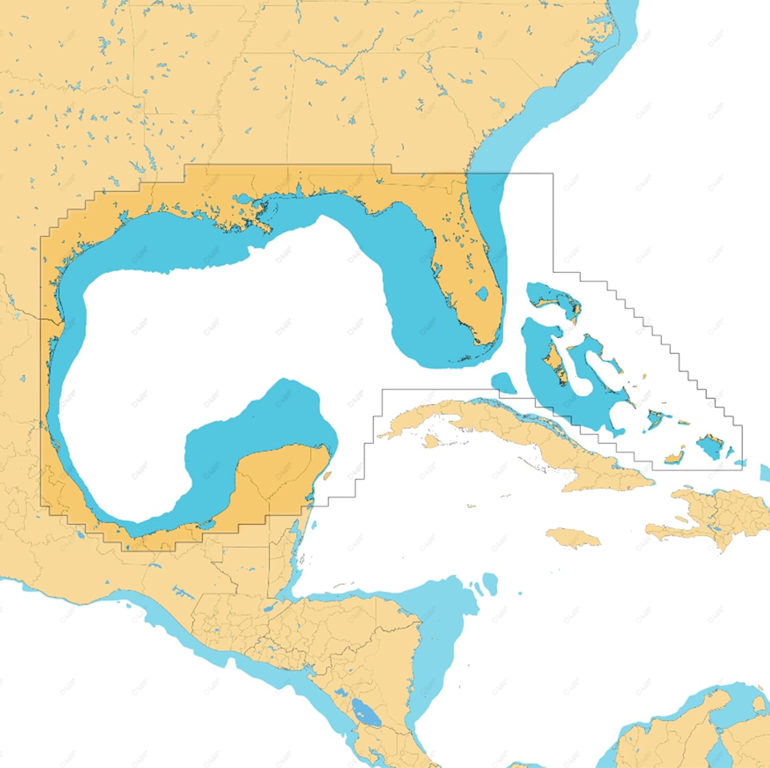 C-MAP Reveal X - Gulf of Mexico & The Bahamas, Map Card for Marine GPS chartplotters