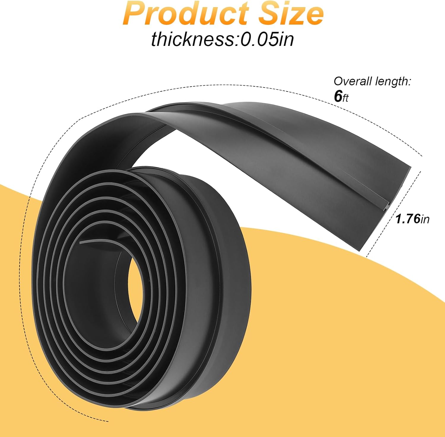 6 ft Truck Cap Rubber Weather Seal, for Car Camper, RV, Boat, Truck Door and Home Applications # 4017020000