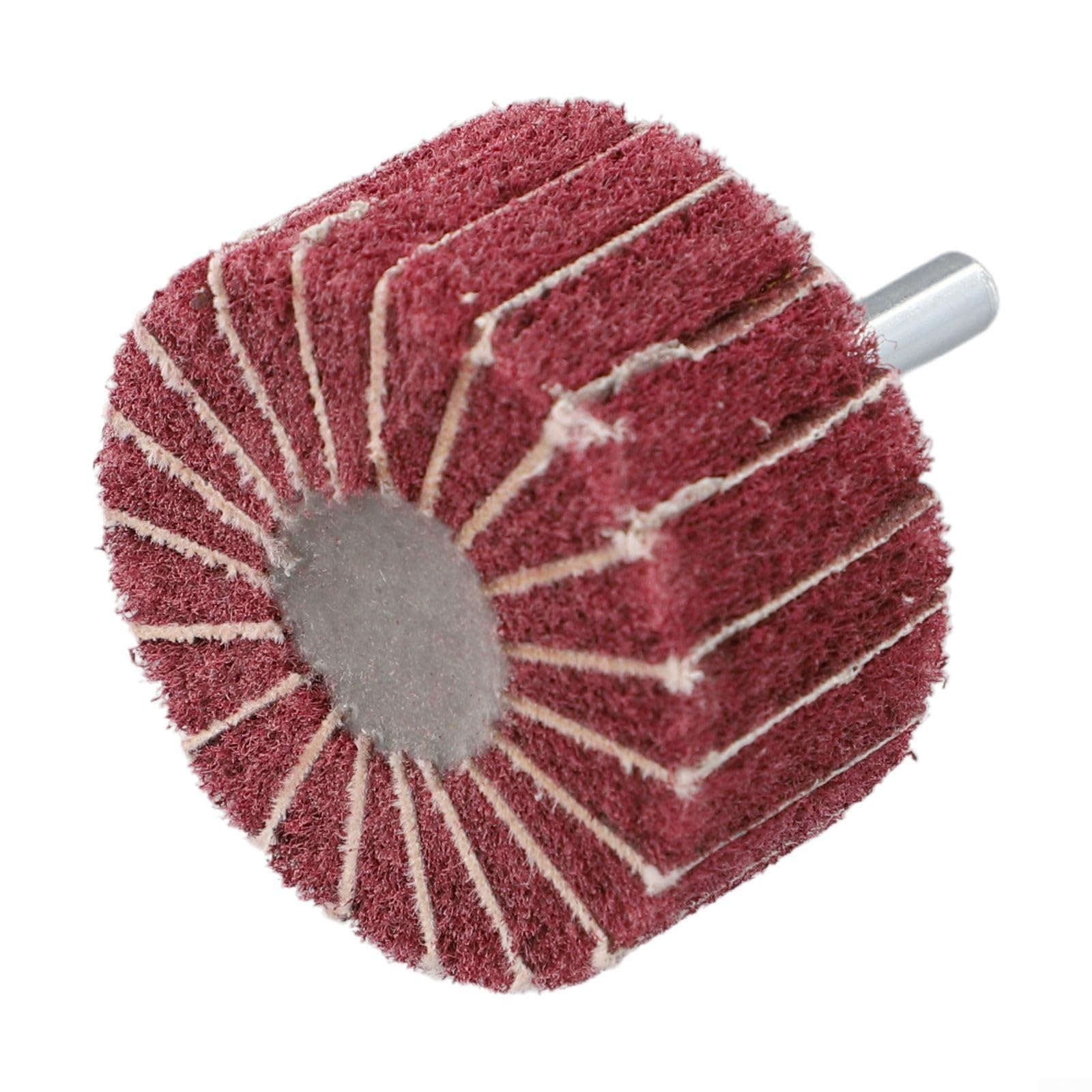 Ruota lamellare lucidante, 40 mm e 50 mm, grana P120 P240, per levigatura di contorni, finitura e lavori sui bordi (P240, rosso, 50 mm x 25 mm)