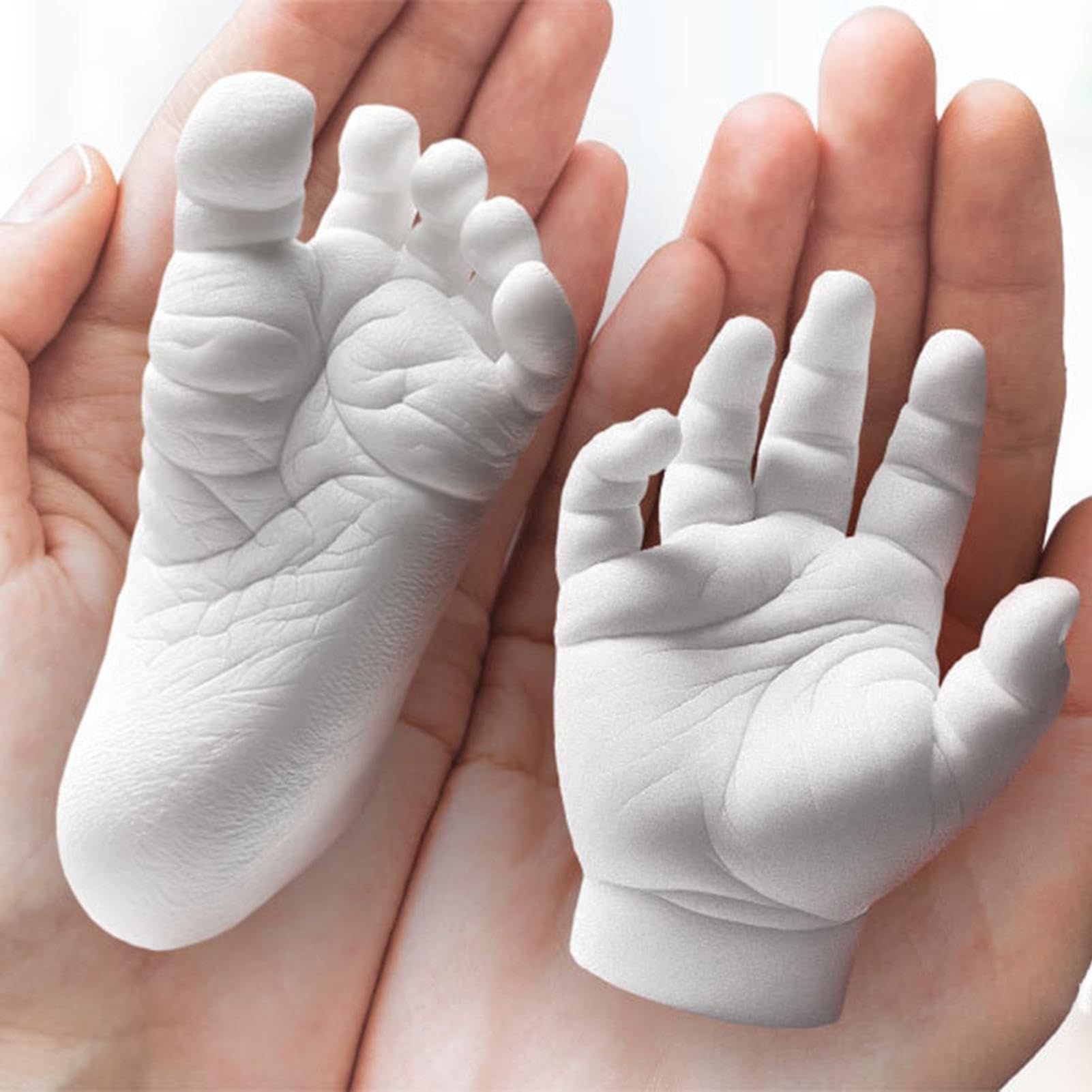 Kit Moldeado para Niños Molde de Yeso Recuerdo con Huellas Manos y Pies | Kit Moldes Para Niños Shower, Boda, Compromiso, Cita Nocturna en Pareja, Cumpleaños, San