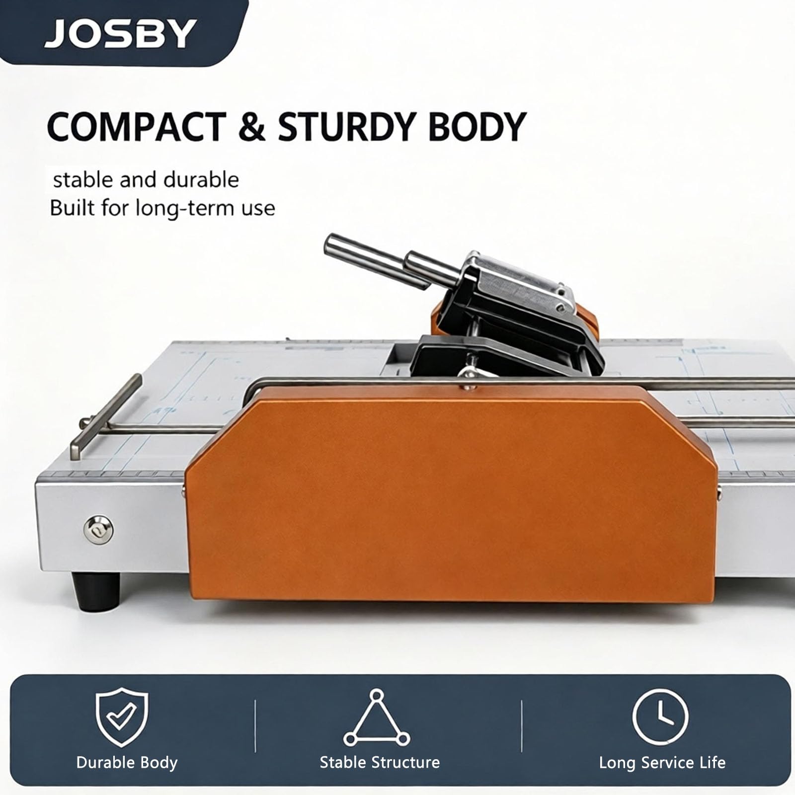 JOSBY Machine À Relier Électrique À 5 Aiguilles, Machine Automatique À Relier Les Livres, avec Règle De Positionnement Mobile, Outil De Reliure À 5 Points De Pression, pour Papier A3 Blue