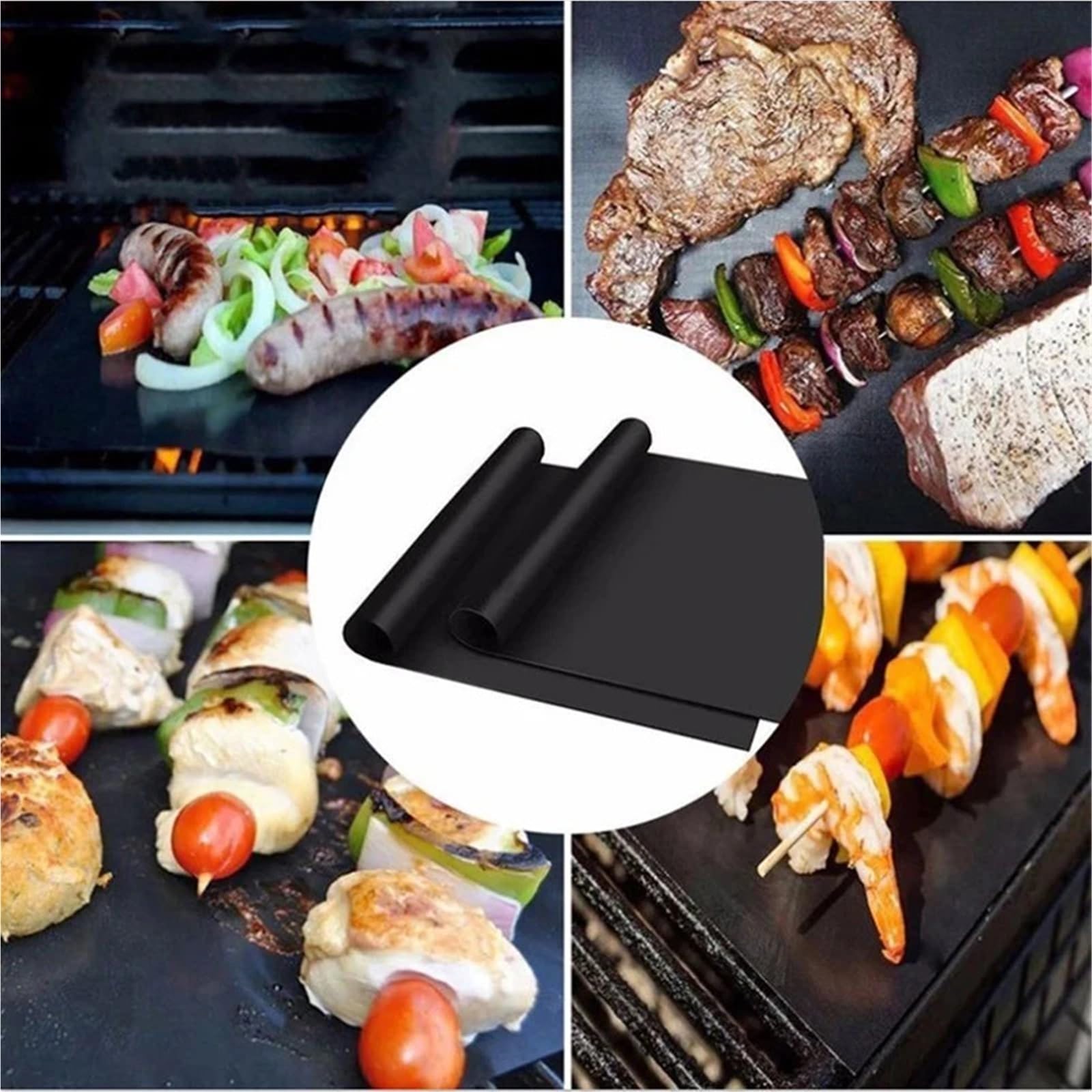 Ofenmatte 2 Stück antihaftbeschichtete, hochtemperaturbeständige Ofen-Backmatte for Ofen und Mikrowelle FüR Backofen Mikrowelle