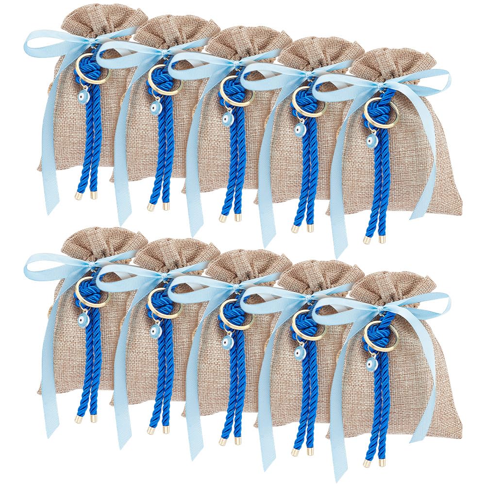 Sacs à cordon en toile de jute NBEADS pour cadeaux de mariage et fête