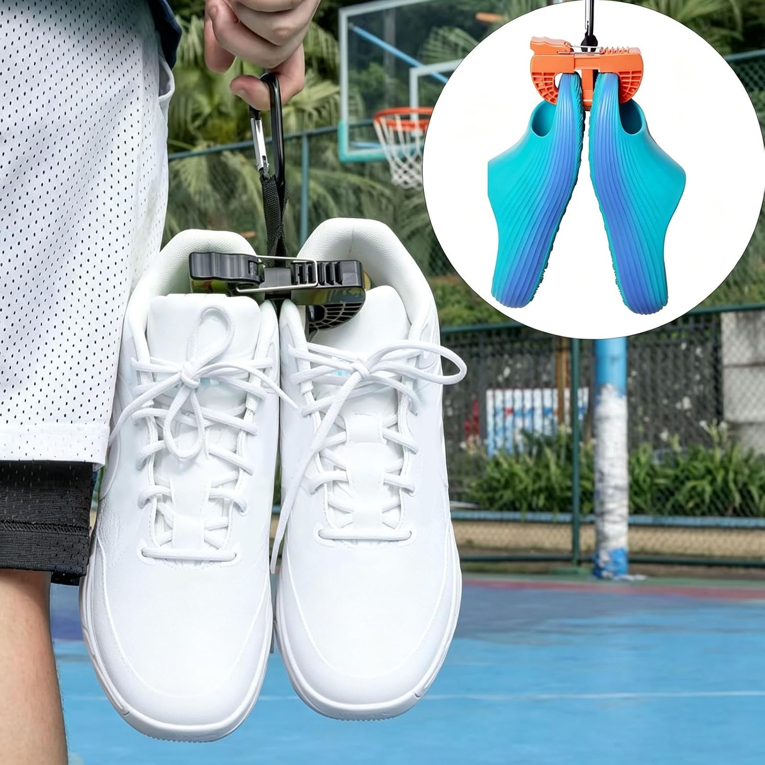 Carabiner Shoe Clip for Travel & Gym