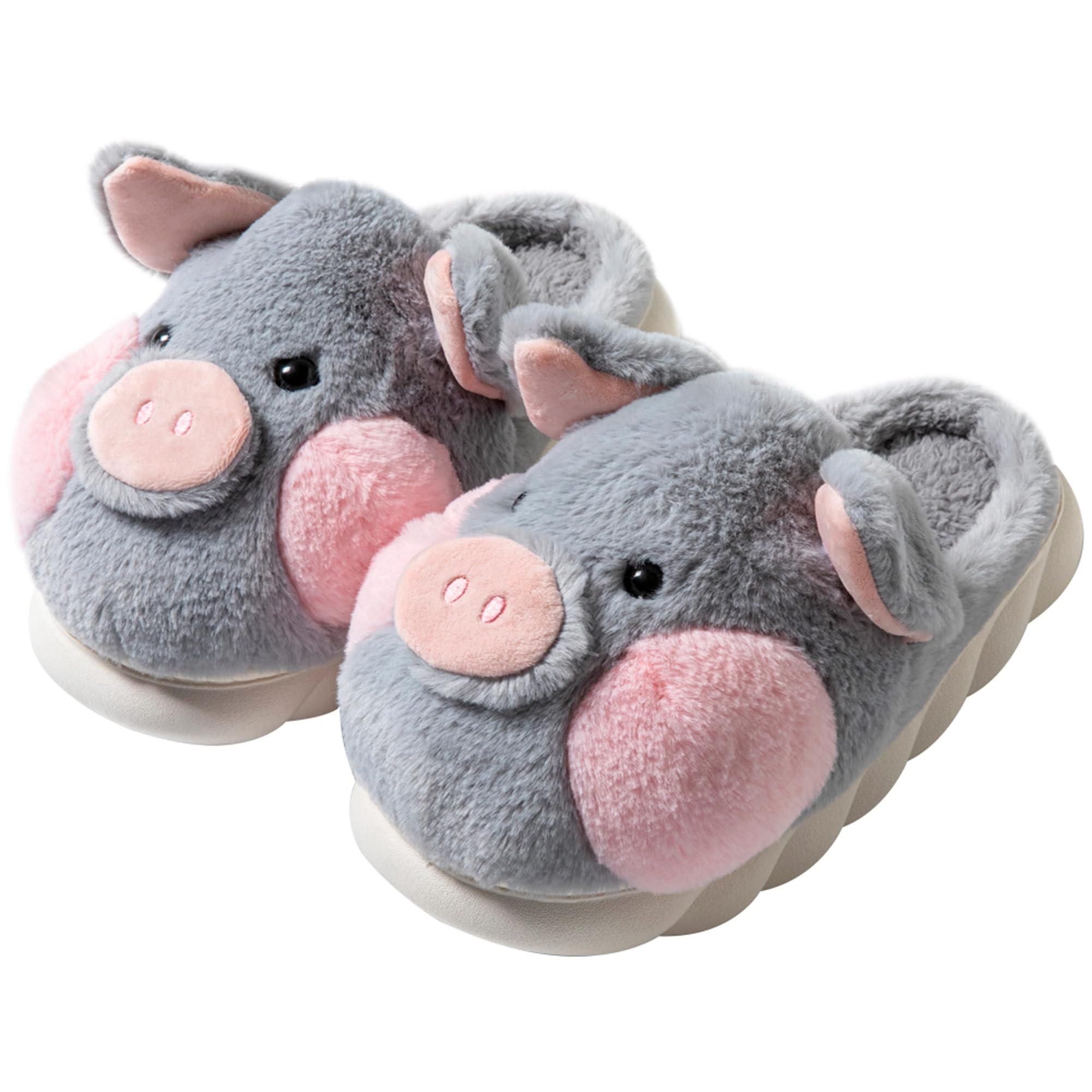 YILANLAN Adult Cotton Slippers PIg Slippers Home Slippers Plush Slippers Animal Slippers