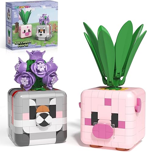 LGMCFTOY Botanicals Flowers Plants Building Blocks Toys for Kids - Teens Boys Girls, Adult Desk and Room Decor Displays - Christmas Stocking Stuffers and Birthday Gifts