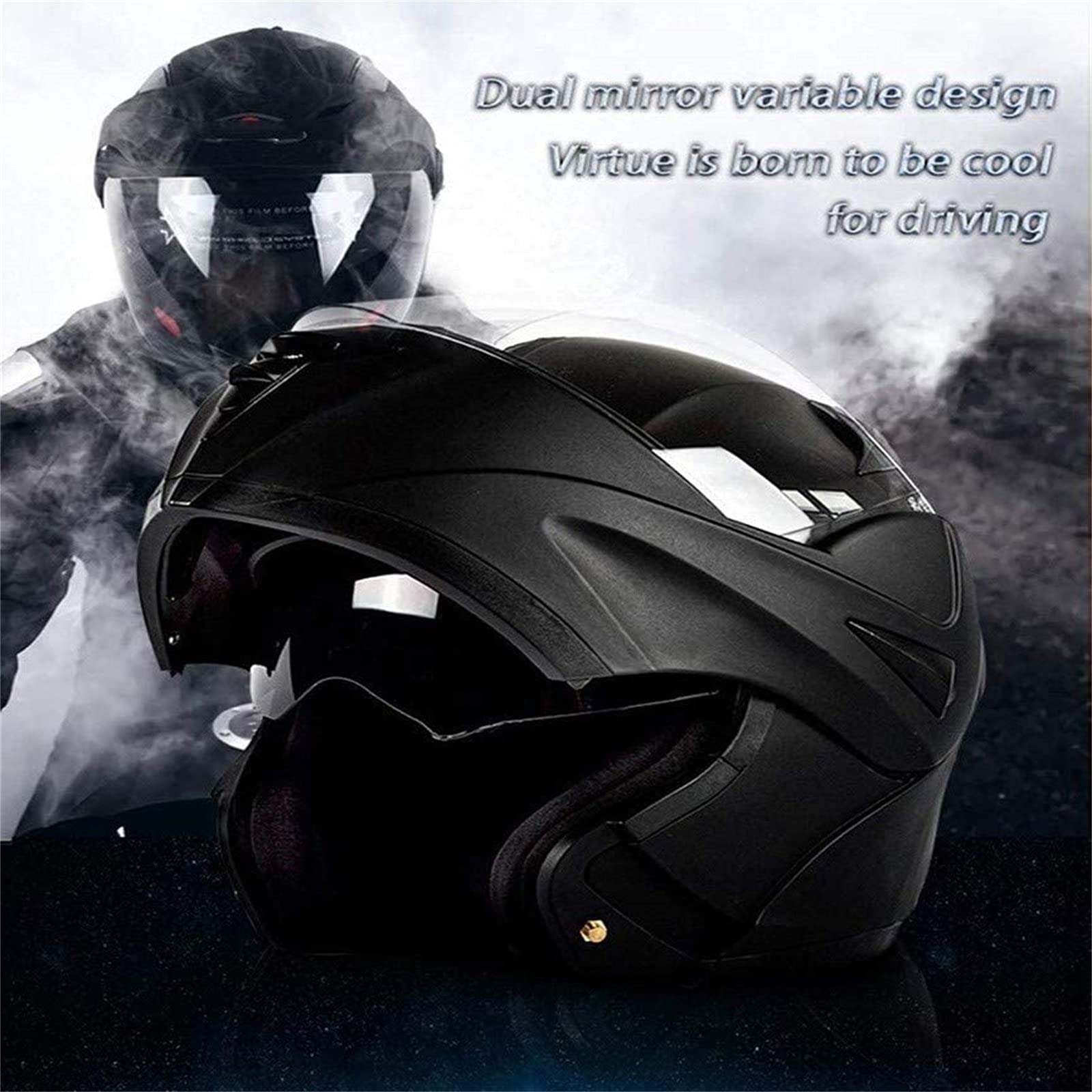 Kask motocyklowy z zestawem słuchawkowym Bluetooth, kask szczękowy, integralny kask motocyklowy z podwójnym wizjerem, certyfikat ECE, kask motocyklowy, kask na skuter, dla kobiet i mężczyzn,