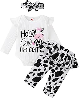 YOUNGER TREE 3PCS Newborn Infant Girls Clothes Baby Girl Fall Outfits Mustard Yellow Romper Baby Clothes Girl Winter Outfits