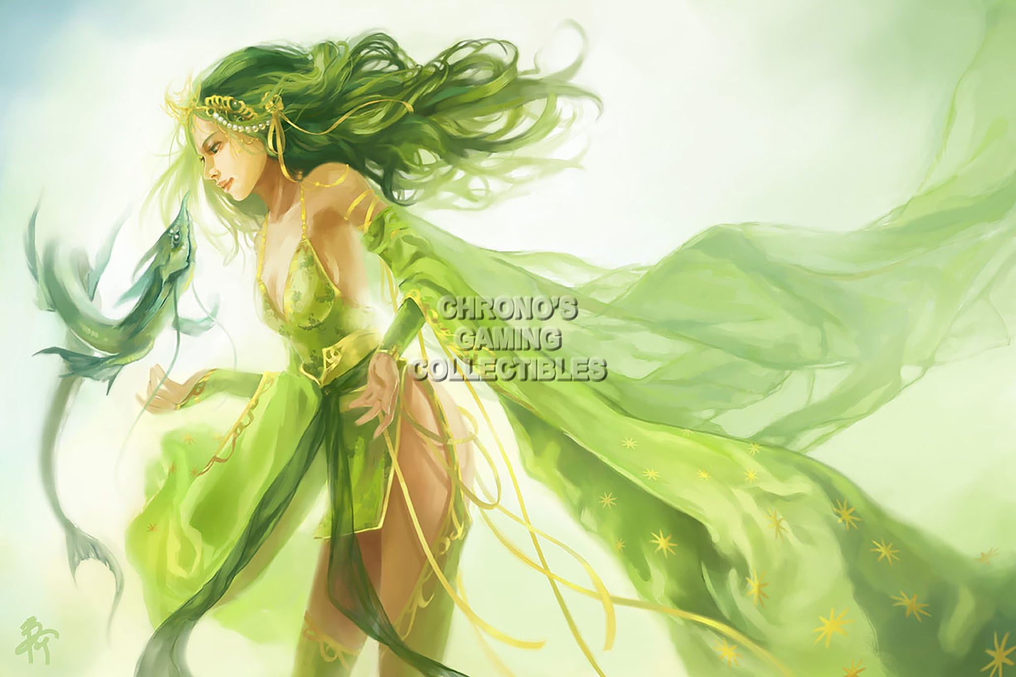 Final Fantasy IV CGC Huge Poster Rydia PS1 PS2 PSP Nintendo DS GBA - FIV007 (24" x 36" (61cm x 91.5cm))