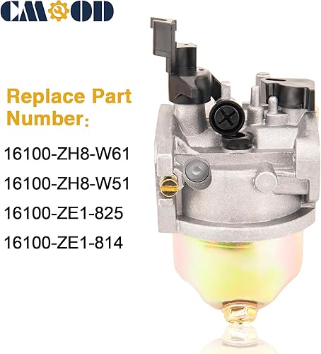 Miniatura 4 de Carburador GX160 GX200 compatible con Honda GX120 GX140 GX160 GX200 5HP 5.5HP 6.5 HP Motor Reemplaza 16100-ZH8-W61, con bobina de encendido y