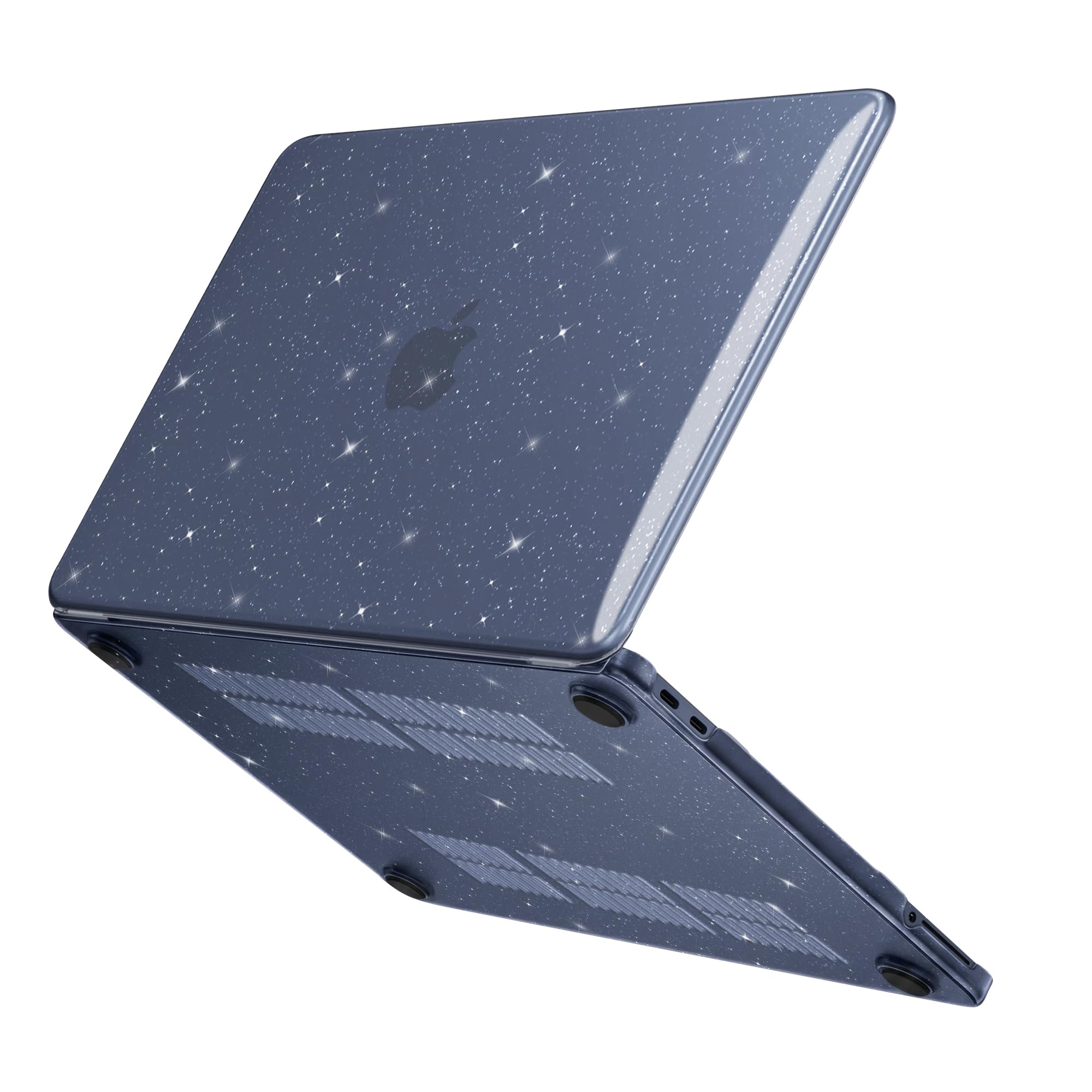 NEWZEROL Cover Compatibile con MacBook Neo, Antigraffio e Antiurto, Ultra Sottile, Custodia Rigida in Plastica Glitterata per Macbook Neo 2026 - Transparente
