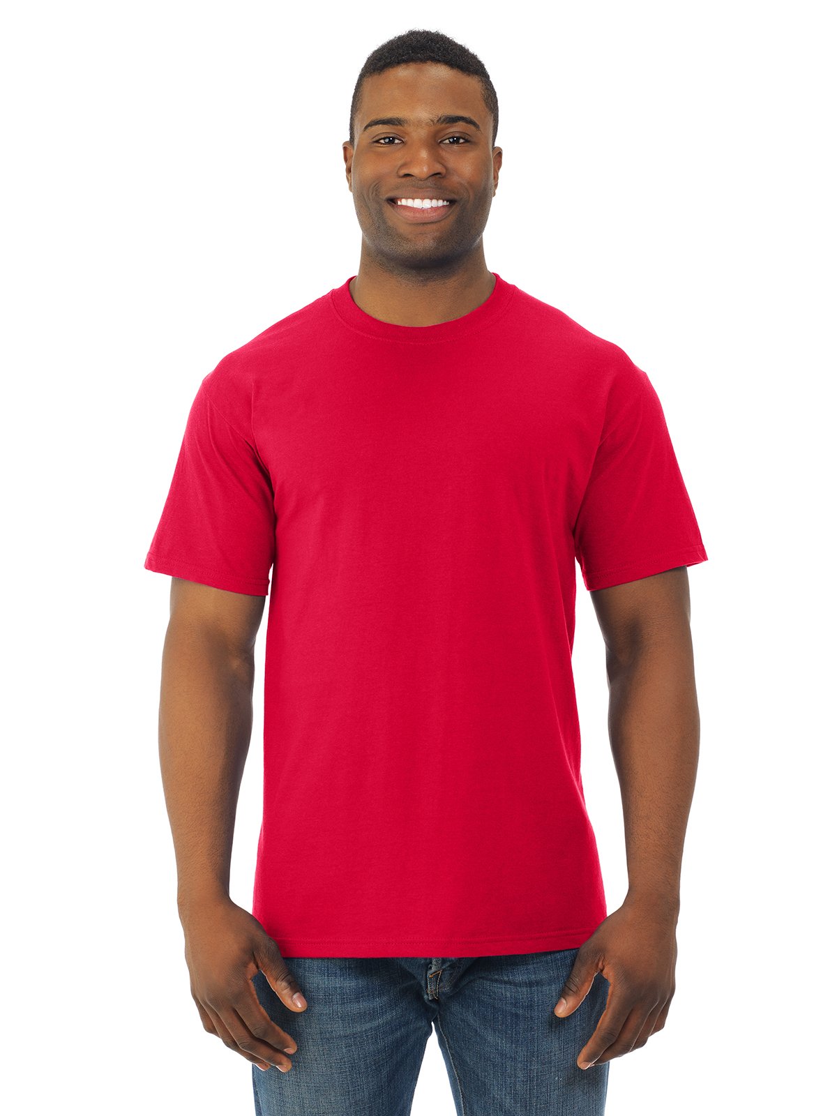 Fruit Of The Loom Men's Fiery Red 3931 Fl 3930R 5 Oz 100% Hd Cotn Tee S