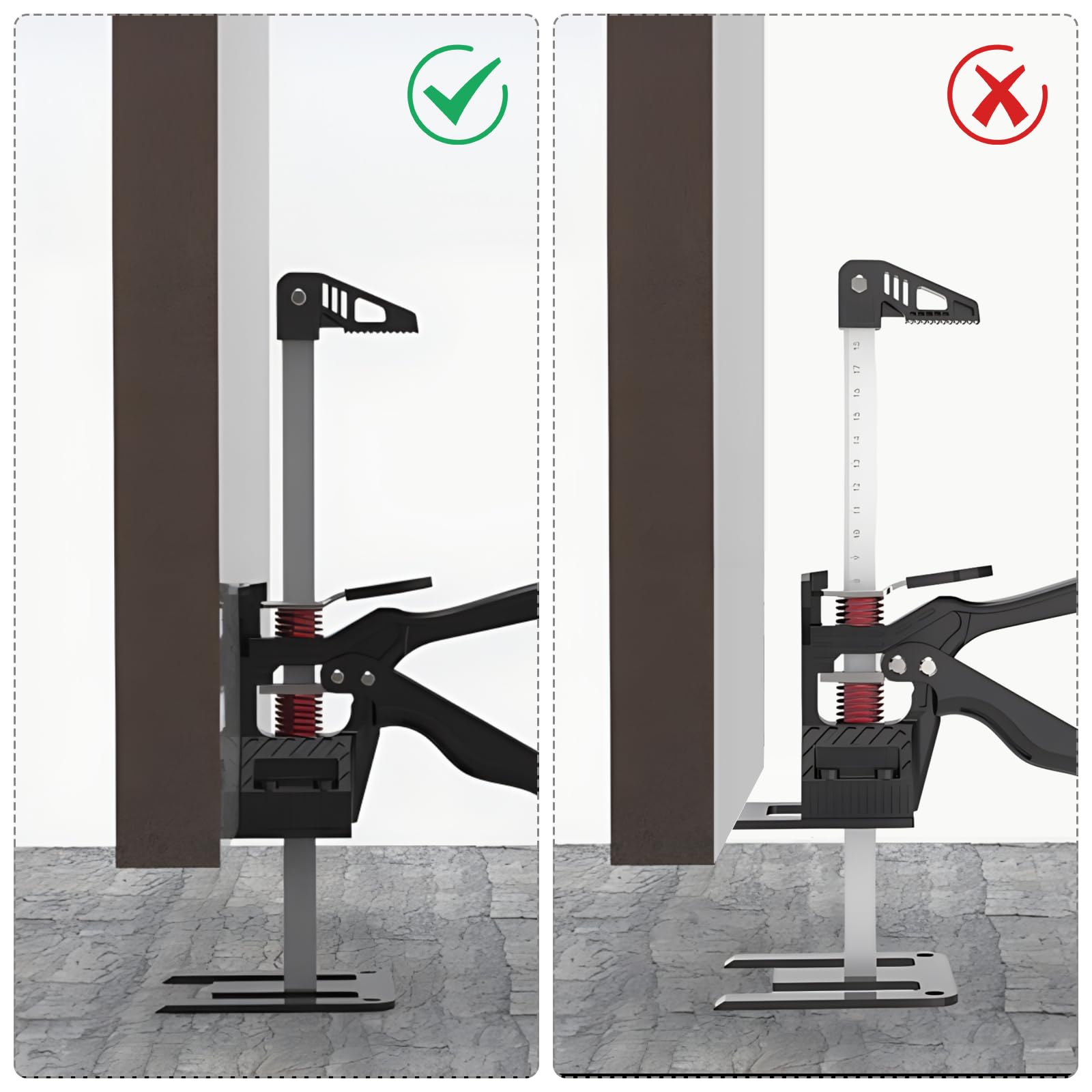 Sollevatore di Bordo Resistente, 2Pcs Strumento per Jack Palmare per Braccio di Risparmio di Lavoro, Cuscinetto 200KG Sollevatore per Piastrelle,Attrezzo per Martinetto Portatile