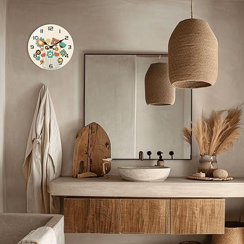 Miniatura 2 de Relojes de pared bohemios grandes para decoración de sala de estar, relojes de pared de cocina de 16 pulgadas, funciona con pilas, reloj de pared