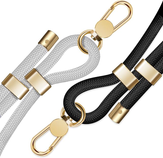 ROCONTRIP 2 Pack Phone Lanyard,Premium Crossbody Phone Strap with 2 X TPU Phone Patch Upgraded Metal Buckle Cell Phone Charms Compatible with Most Smartphone