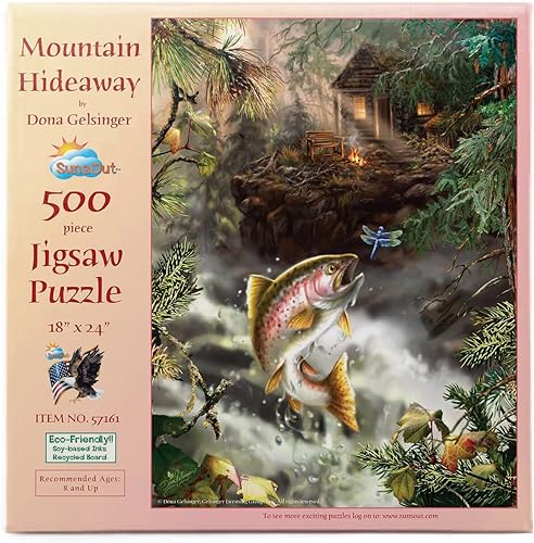 SUNSOUT INC Mountain Hideaway 500 pc Jigsaw Puzzle
