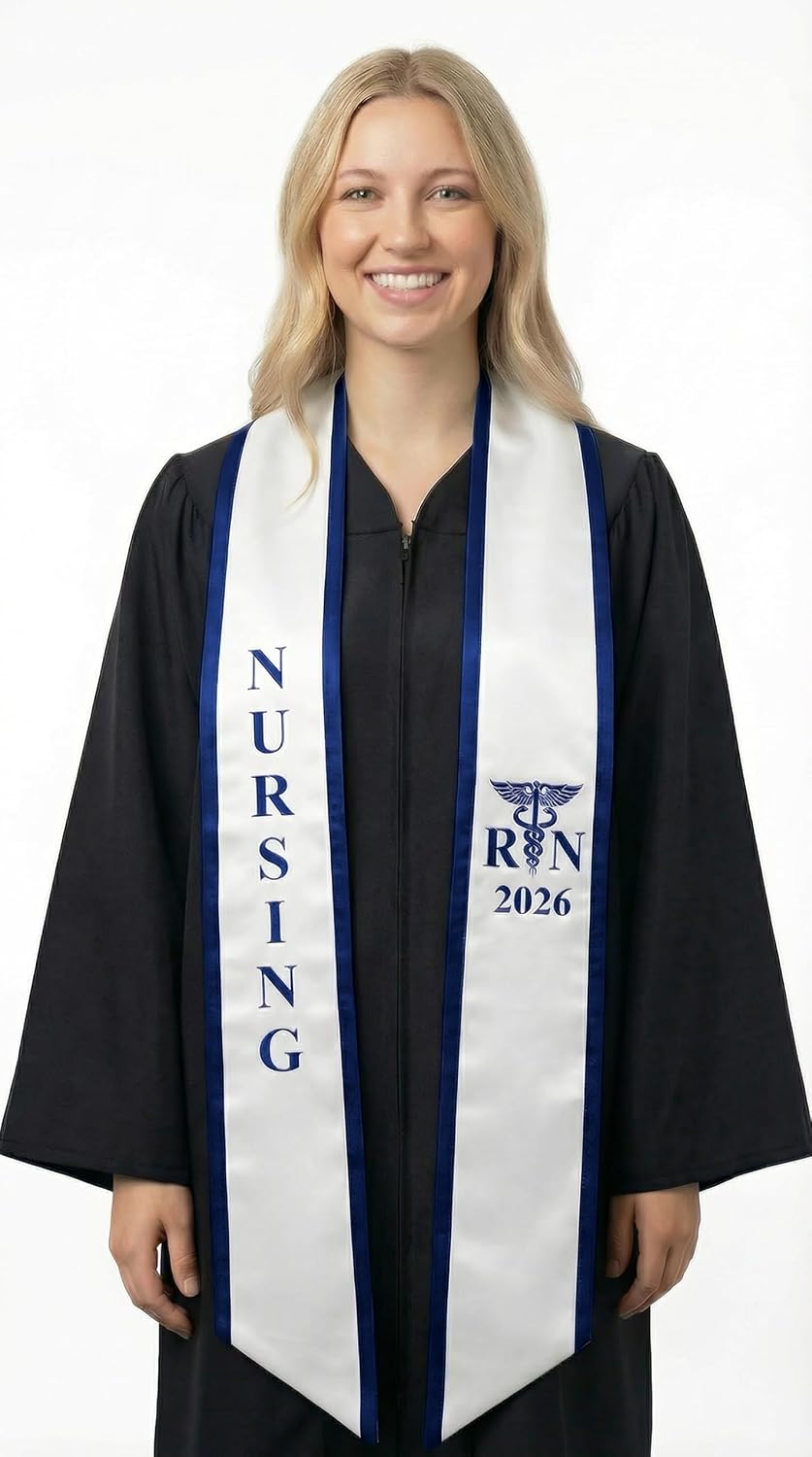 CLERKMANS Nursing RN Stole for Graduation
