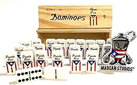 Vista 2 de Dominó de Puerto Rico, edición limitada, juego de dominó clásico puertorriqueño, edición Mad Can, estilo original de Broricua
