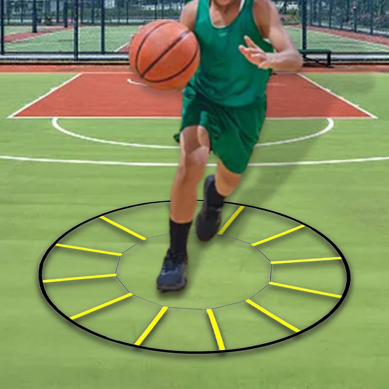 Amagogo Scala di agilità La Scala di velocità con Equilibrio della Borsa migliora la coordinazione Esercizio del Piede Allenamento Calcio Corsa Attrezzatura