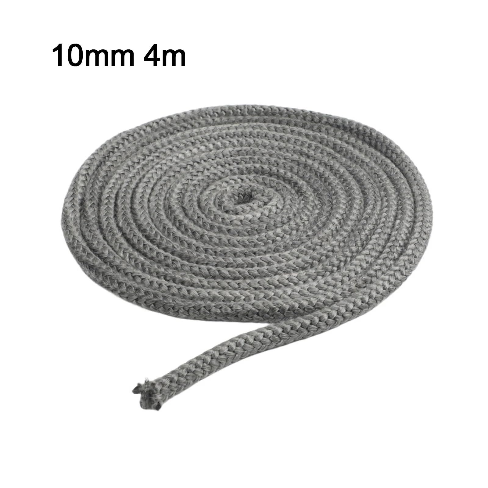 Guarnizione Porta Corda sigillante in fibra di vetro | For porta stufa a legna nera diametro 10 mm(10mmx4m)