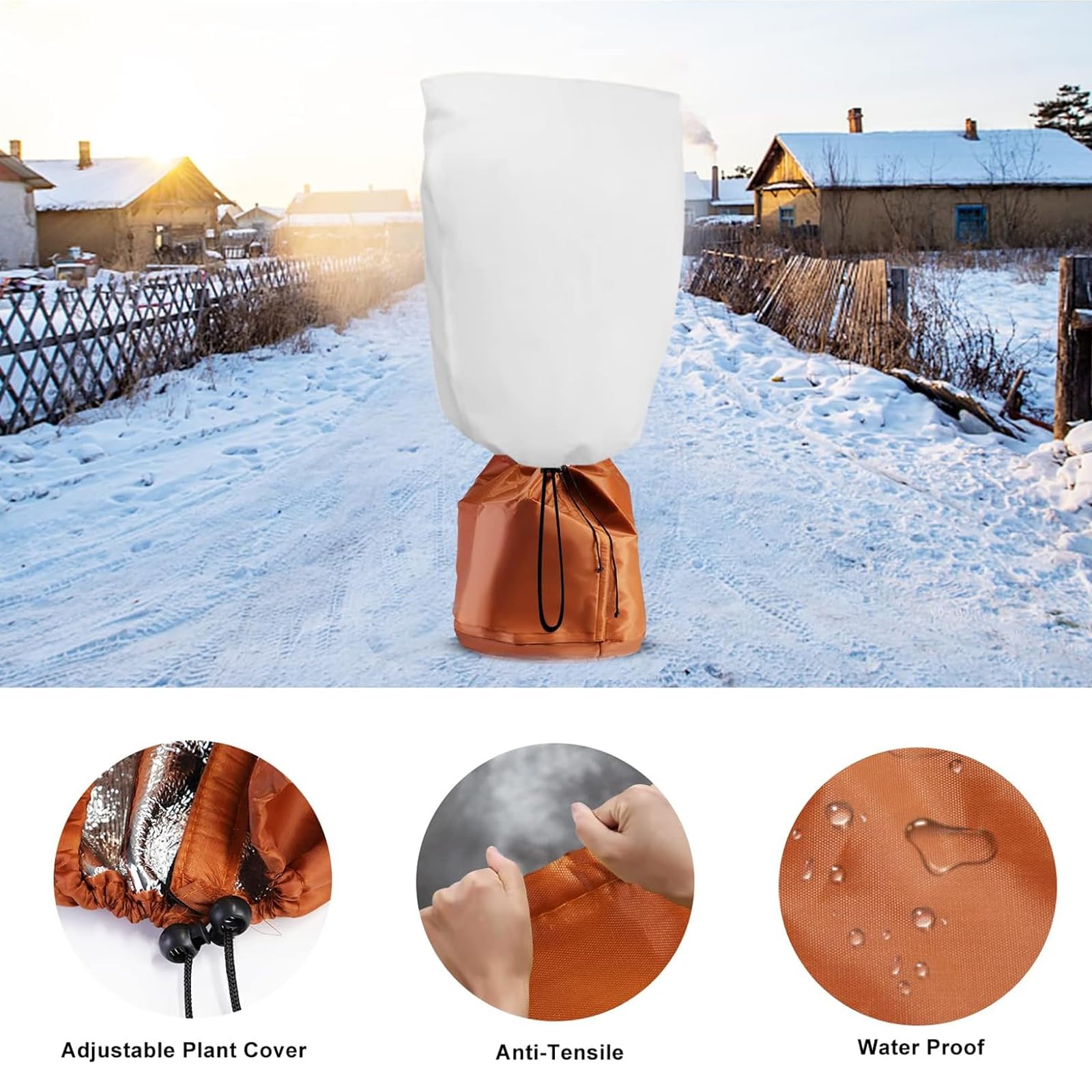 Thermo Topfschutz 50x45cm Mit Filz-Kokosscheibe - Winterschutz Für Kübelpflanzen