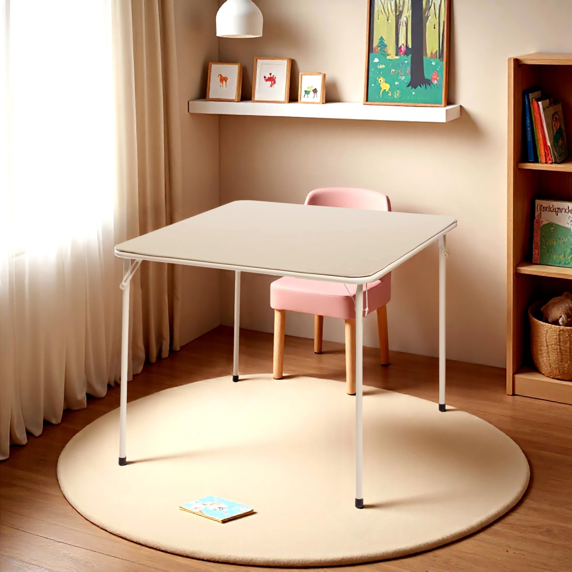 Table d'Activités Pliable en Chêne pour Salle de Classe - Design Minimaliste