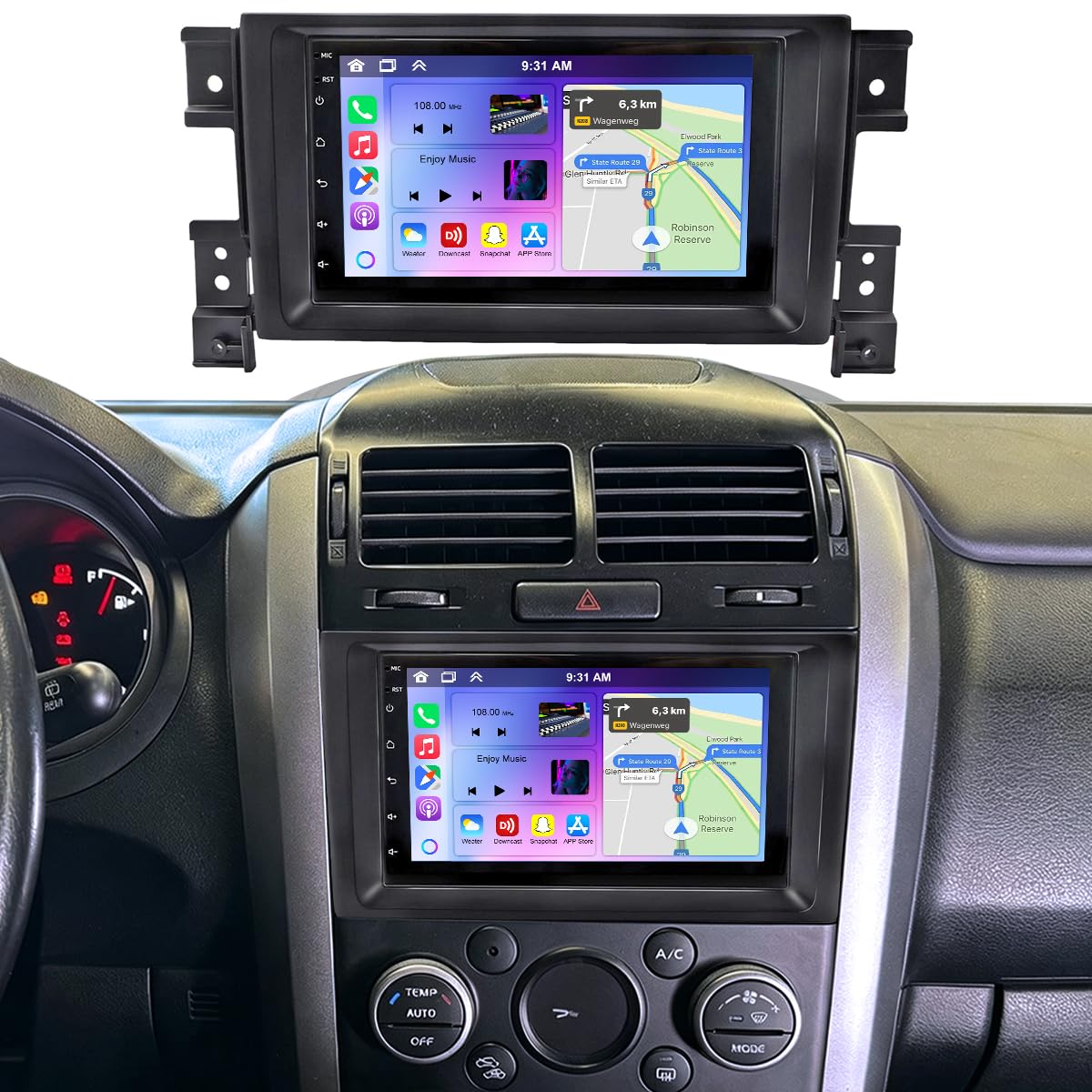 2 Din Écran Tactile Autoradio pour Suzuki Grand Vitara 2005-2019 2G+32G