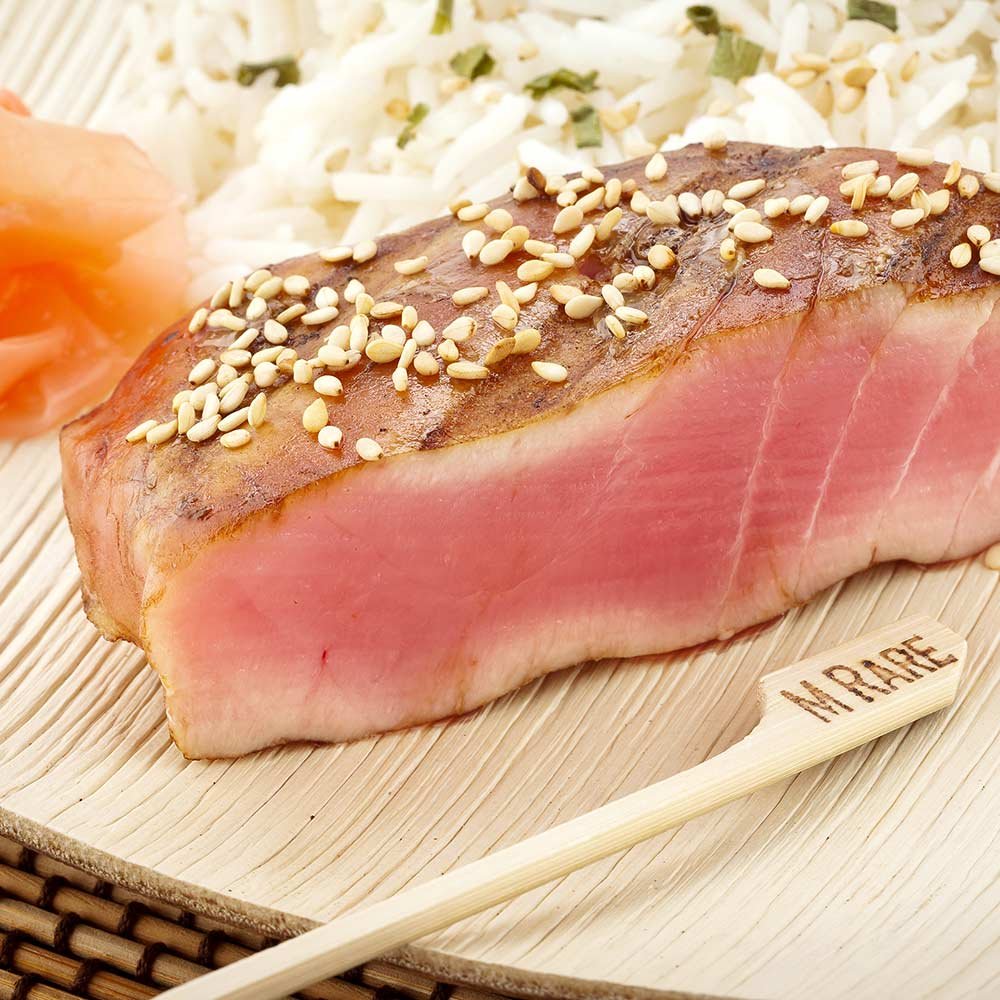 Restaurantware Medio de diseño ecológico (Steak Marcadores – Paleta pincho de bambú sostenible – Desechables y reciclable – 1000-CT