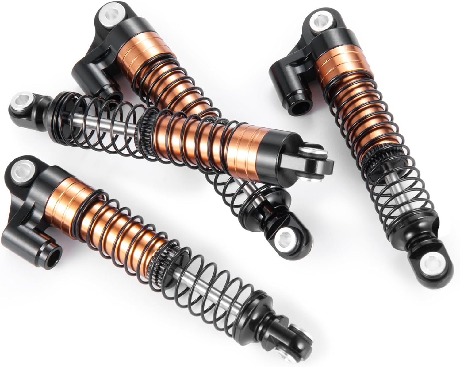 AXSPEED 62mm Shocks Kits 4pcs Adjustable Shock Absorber Damper for 1/18th TRX4-M TRX4M RC Crawler Car (Black)
