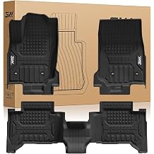 3W Floor Mats Fit for Toyota 4 Runner 2025 2026Only Fit Hybrid, TPE All Weather Custom Fit Floor Liner for 4Runner Accessories 1st and 2nd Row Full Set Car Mats Easy Clean, Black