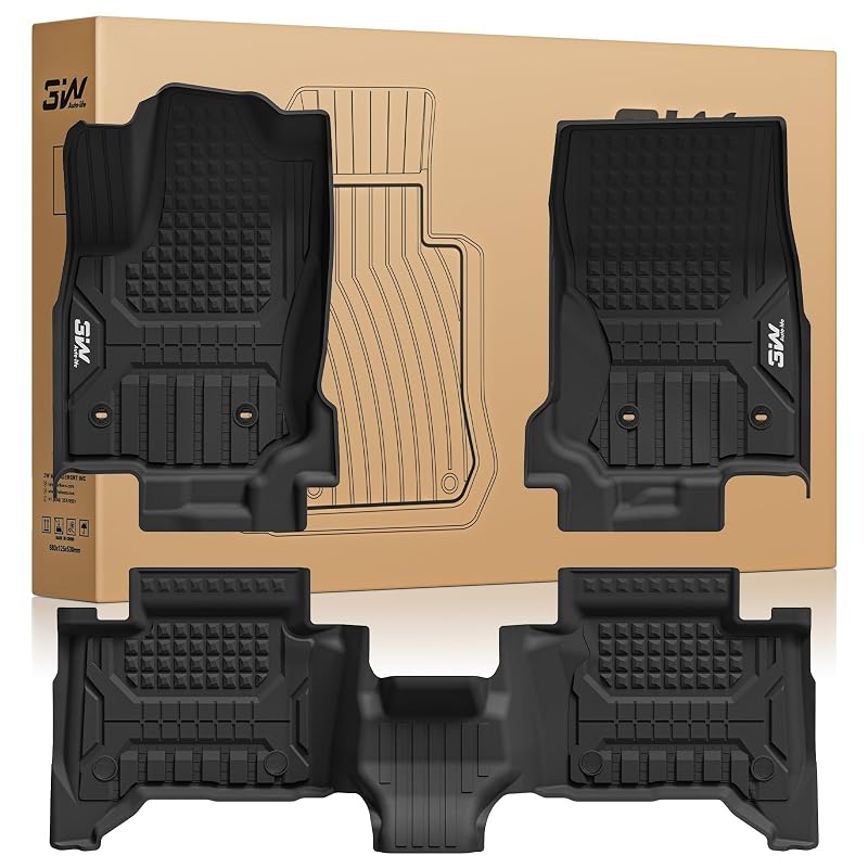 Jogo de tapetes automotivos em TPE 3W para Toyota 4Runner Hybrid 2025–2027, preto