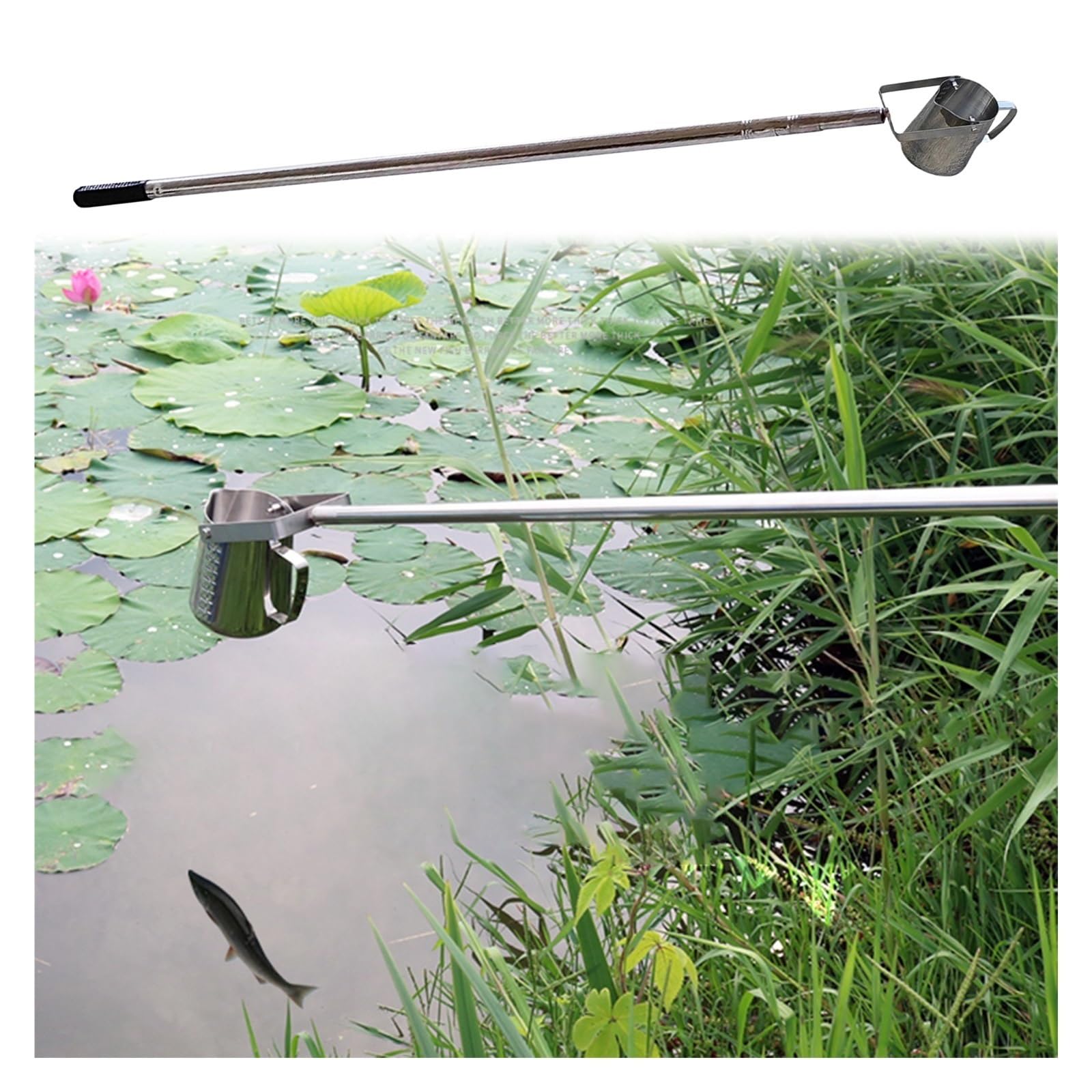 ESSLIVE Manhole Sewage Surveys Sampler Dipper, 500/1000 Ml Large Capacity Water Quality Tester Sampling Collection For Depth Water/Long Distances/Lakes/Pool(1000ml,L 1.1-3m)