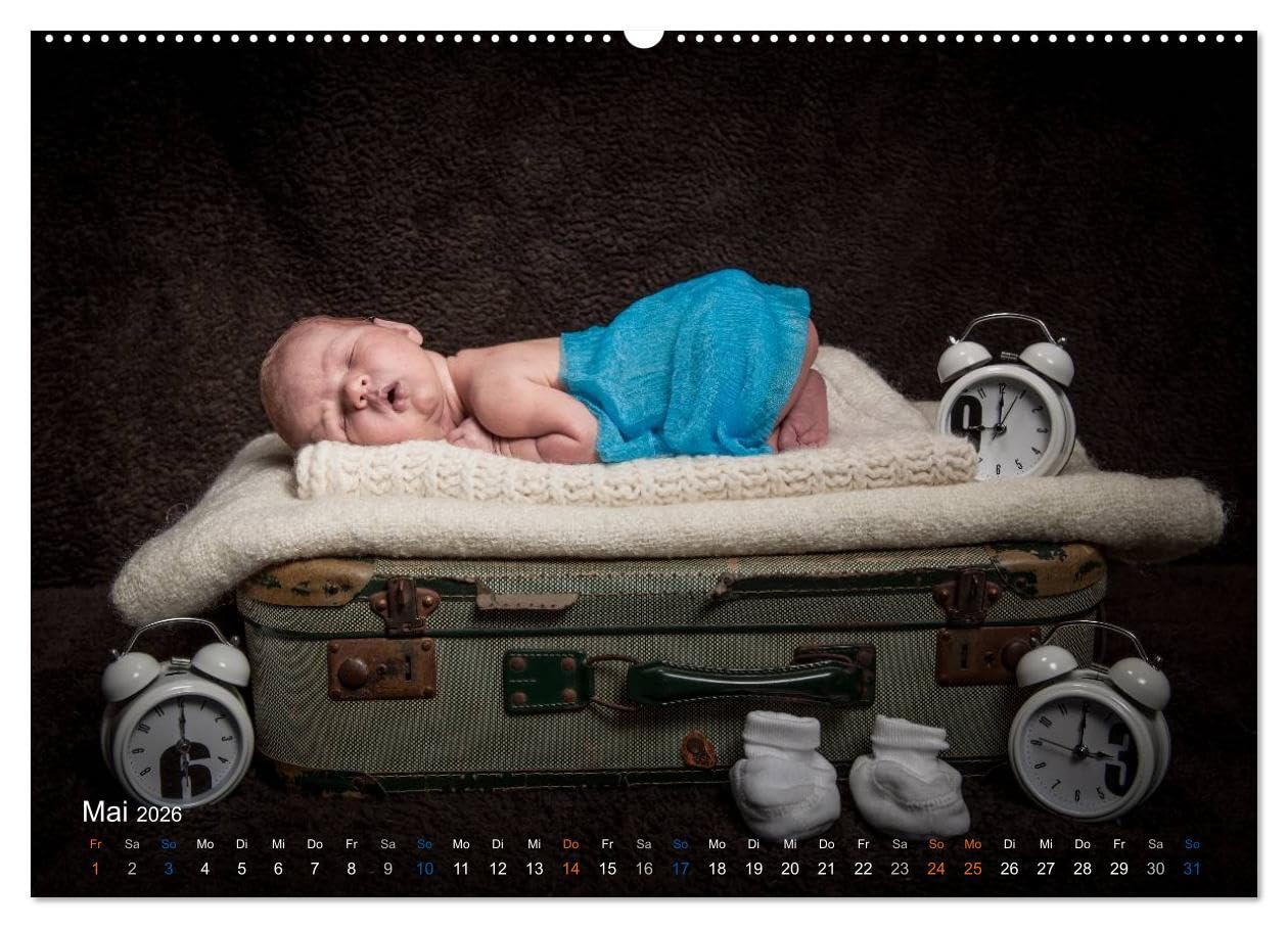 Baby - süße Träume (Wandkalender 2026 DIN A2 quer), CALVENDO Monatskalender: Baby - süße Träume, ein unwiderstehlicher Kalender, an dem man nicht vorbeigehen kann (CALVENDO Menschen)