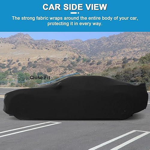 Miniatura 5 de Funda de automóvil para interior de repuesto para Dodge ChargerChrysler 300 300C 2006-2023, lujosa funda de automóvil de satén elástico negro para