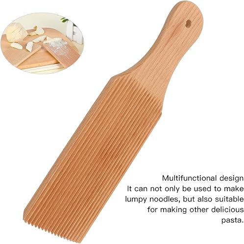 Miniatura 4 de Garganelli profesional de ñoquis de madera inclinada para hacer pasta, tabla de ñoquis, paletas de mantequilla de madera para amasar masa y hacer