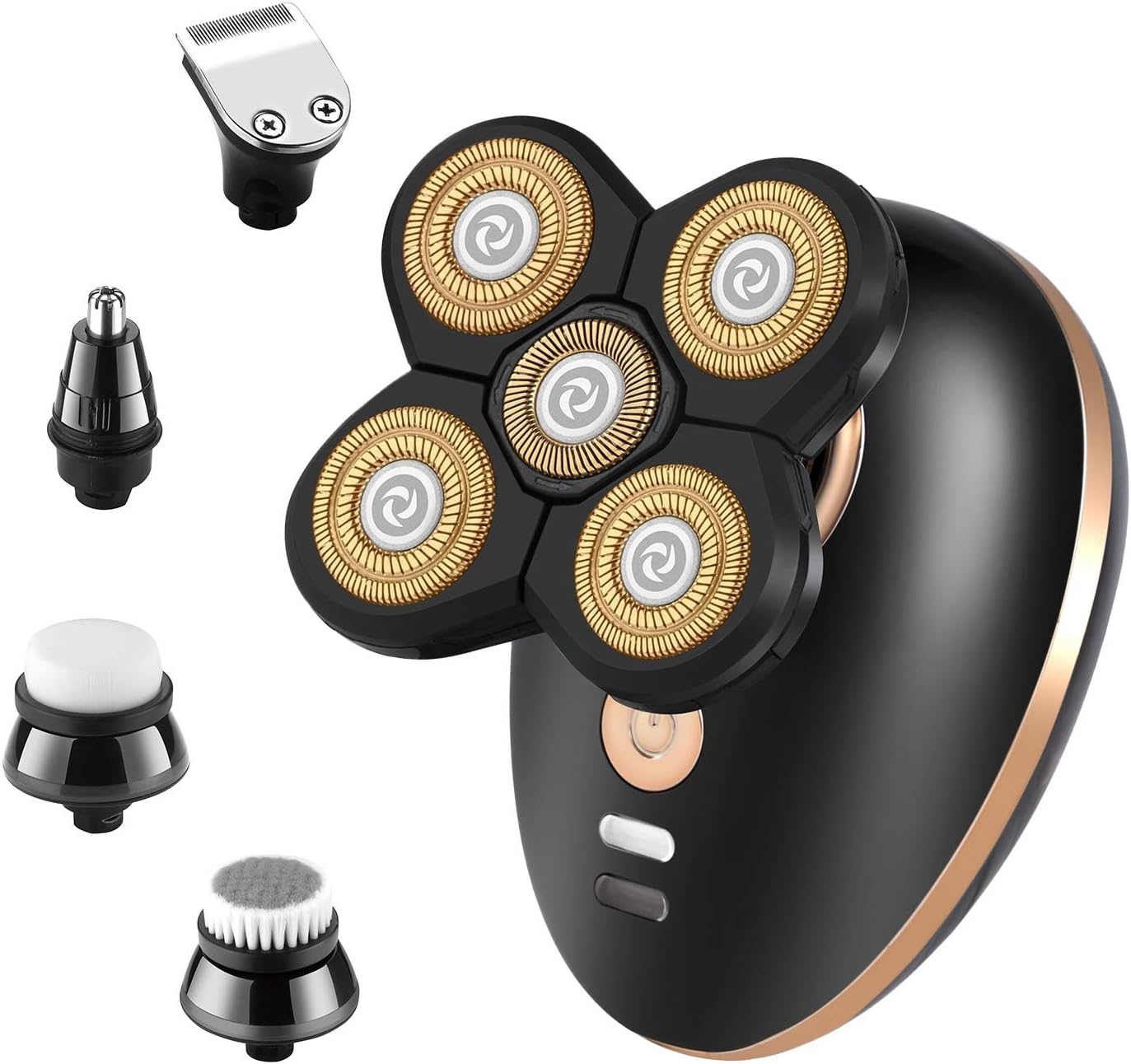 Electric Razor for Men 5 in 1 Rechargeable Electric Shaver Beard Trimmer Nose Hair Trimmer Bald Head Shaver Grooming Kit Waterproof Cordless