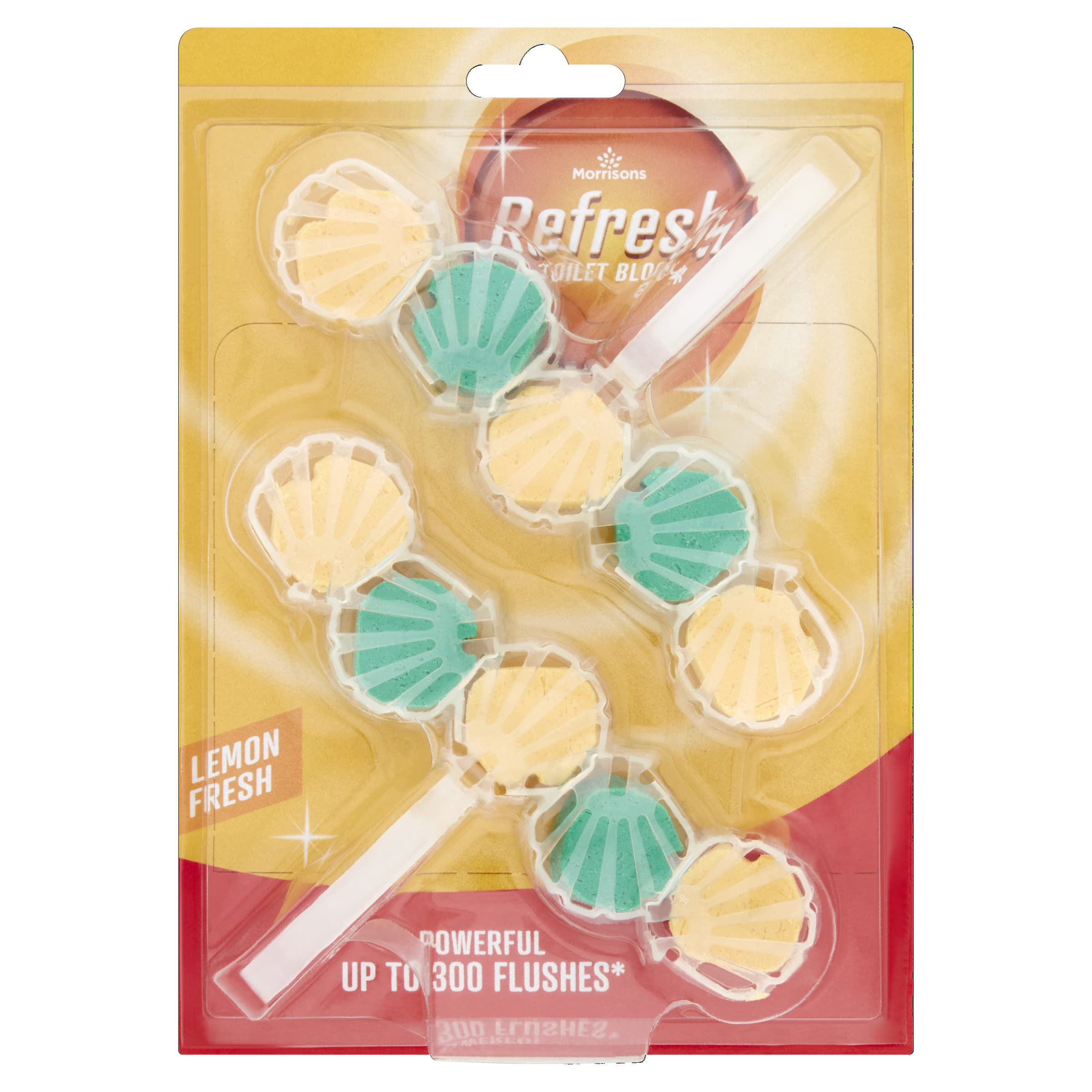 Morrisons Solid Toilet Rim Block 2x50g Lemon