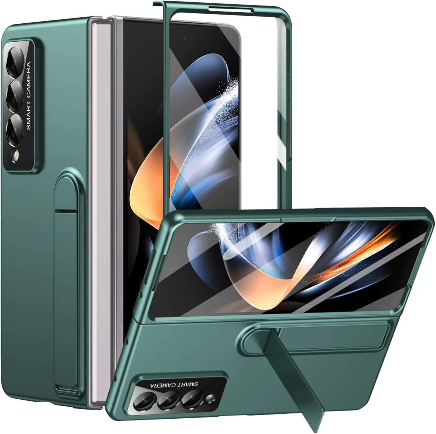 for Samsung Galaxy Z Fold 4 Case with kickstand [with Screen Protector] [Camera protection] kickstand Protection, Shockproof Cover, Ultra Slim Case for Samsung Z Fold 4 5G Phone Cases with Stand