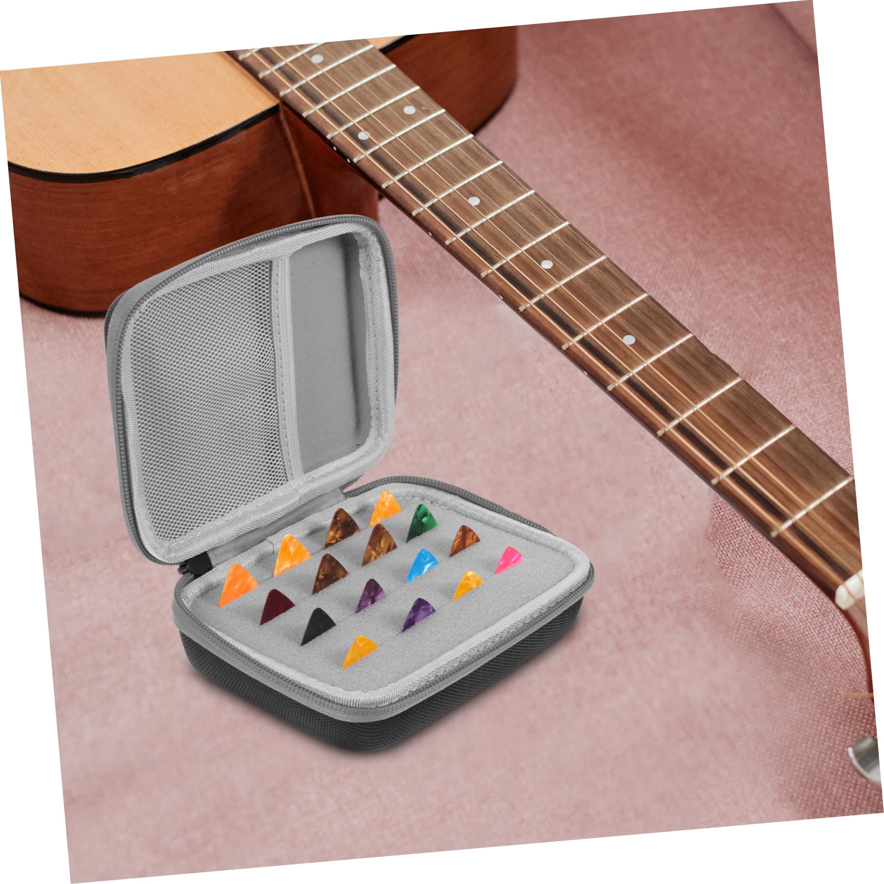 VICASKY 3juegos Estuche De Almacenamiento para Púas De Guitarra con Púas De Accesorios Prácticos para Guitarra Folk Color Aleatorio para Guardar y Pequeños Accesorios